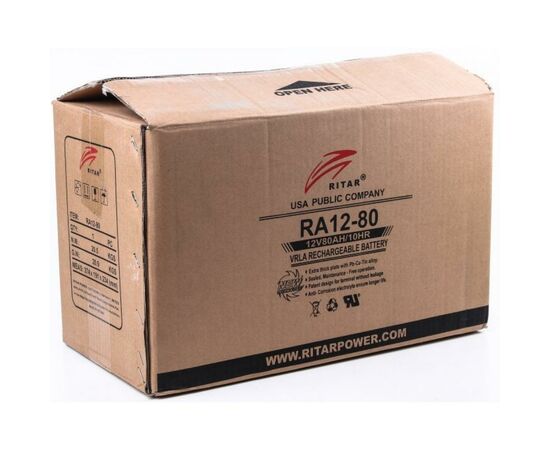 Батарея к ИБП Ritar AGM RA12-80, 12V-80Ah (RA12-80), изображение 3 Батарея к ИБП Ritar AGM RA12-80, 12V-80Ah (RA12-80), изображение 3
