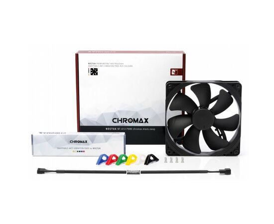 Кулер для корпуса Noctua NF-A14PWM CHROMAX.BLACK.SWAP, изображение 3 Кулер для корпуса Noctua NF-A14PWM CHROMAX.BLACK.SWAP, изображение 3