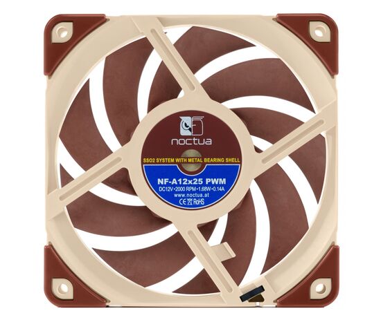 Кулер для корпуса Noctua NF-A12x25 PWM, изображение 4 Кулер для корпуса Noctua NF-A12x25 PWM, изображение 4