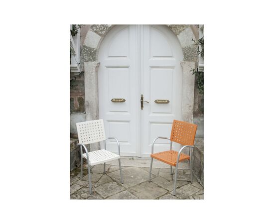 Кухонний стілець PAPATYA karea біле, ніжки алюмінієві (2370), зображення 3 Кухонний стілець PAPATYA karea біле, ніжки алюмінієві (2370), зображення 3