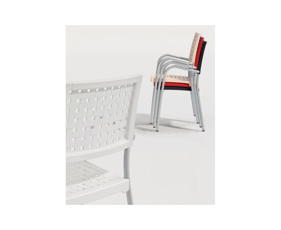 Кухонний стілець PAPATYA karea біле, ніжки алюмінієві (2370), зображення 4 Кухонний стілець PAPATYA karea біле, ніжки алюмінієві (2370), зображення 4