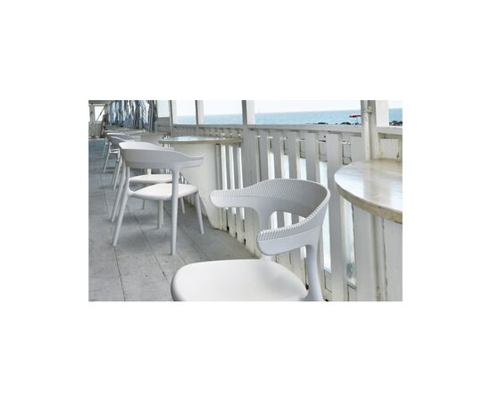 Кухонный стул PAPATYA luna stripe, сиденье белое, верх белый (2336), изображение 3 Кухонный стул PAPATYA luna stripe, сиденье белое, верх белый (2336), изображение 3