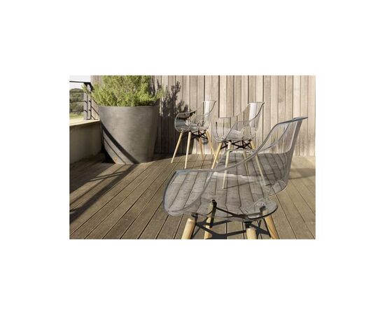 Кухонний стілець PAPATYA OPAL-WOX, сидіння матове жовте, ніжки натуральний (2841), зображення 2 Кухонний стілець PAPATYA OPAL-WOX, сидіння матове жовте, ніжки натуральний (2841), зображення 2