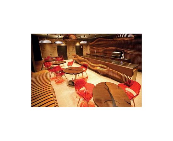 Кухонний стілець PAPATYA OPAL-WOX, сидіння матове жовте, ніжки натуральний (2841), зображення 4 Кухонний стілець PAPATYA OPAL-WOX, сидіння матове жовте, ніжки натуральний (2841), зображення 4