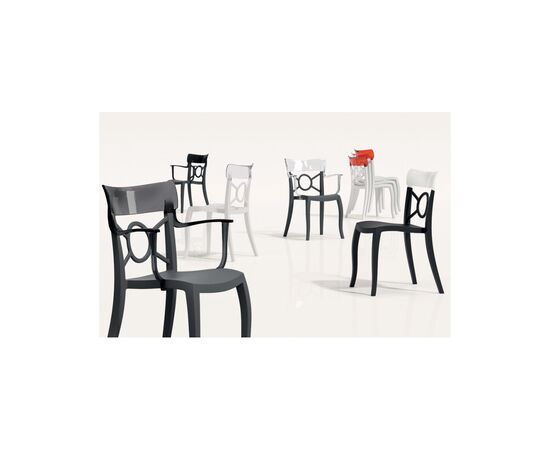 Кухонный стул PAPATYA opera-k, сиденье белое, верх прозрачно-красный (2338), изображение 2 Кухонный стул PAPATYA opera-k, сиденье белое, верх прозрачно-красный (2338), изображение 2