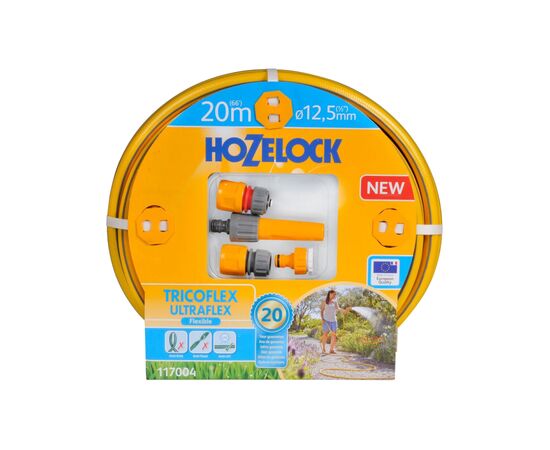 Шланг для поливу HoZelock d12,5мм 20м Ultraflex+ 4 конектори 117004 (10618)
