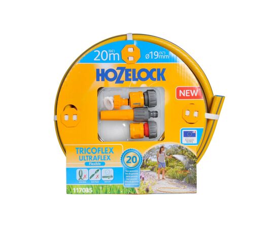 Шланг для поливу HoZelock d19мм 20м Ultraflex+ 4 конектори 117035 (10619)