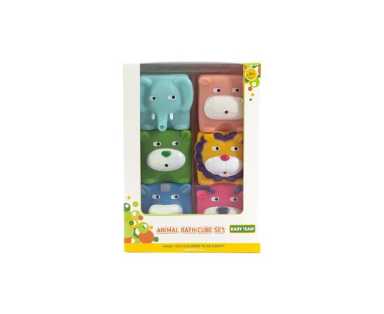 Игрушка для ванной Baby Team Зверята-кубики 6 шт (9050_набор_со_слоником), изображение 2 Игрушка для ванной Baby Team Зверята-кубики 6 шт (9050_набор_со_слоником), изображение 2