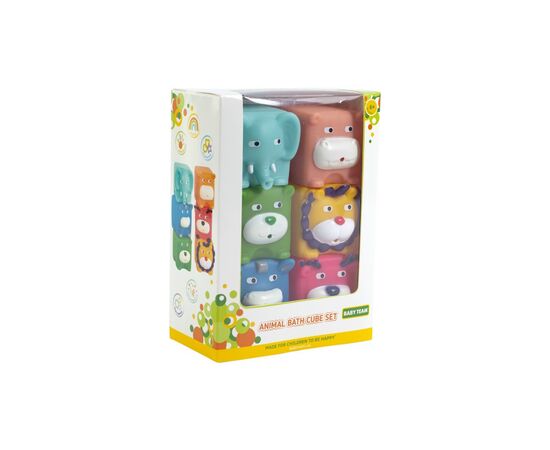 Игрушка для ванной Baby Team Зверята-кубики 6 шт (9050_набор_со_слоником), изображение 3 Игрушка для ванной Baby Team Зверята-кубики 6 шт (9050_набор_со_слоником), изображение 3