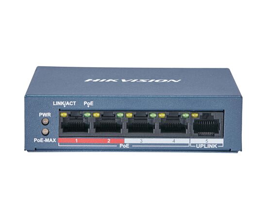 Комутатор мережевий Hikvision DS-3E0105P-E(B)