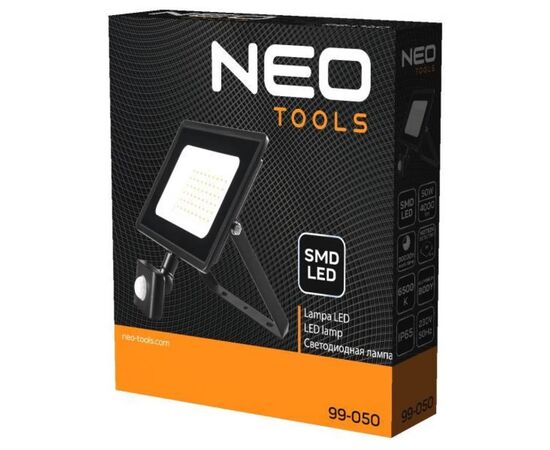 Прожектор Neo Tools алюминий, 220 В, 50Вт, 4000 люмен, SMD LED, кабель 0.15м без (99-050), изображение 4 Прожектор Neo Tools алюминий, 220 В, 50Вт, 4000 люмен, SMD LED, кабель 0.15м без (99-050), изображение 4