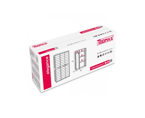 Шкаф хозяйственный Toomax ELEGANCE S 3 двери S 97x38x171cm черный с тепло серым (5668), изображение 5 Шкаф хозяйственный Toomax ELEGANCE S 3 двери S 97x38x171cm черный с тепло серым (5668), изображение 5