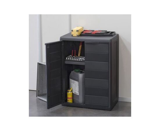 Шкаф хозяйственный Toomax ELEGANCE S низкий 65x38x87h черный (5662), изображение 2