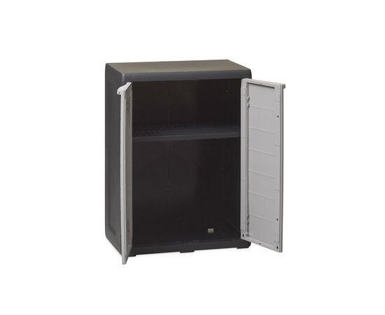 Шкаф хозяйственный Toomax ELEGANCE S низкий 65x38x87h черный (5662), изображение 3