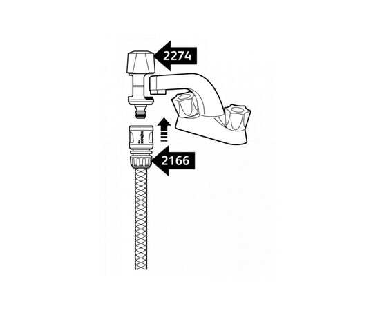 Коннектор для шланга HoZelock для смесителя висотой до 43мм и шириной до 34мм (10622), изображение 6