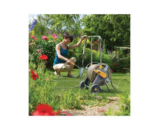 Тележка для шланга HoZelock до 90м + 2 коннектора Plus 2460 (12053), изображение 4