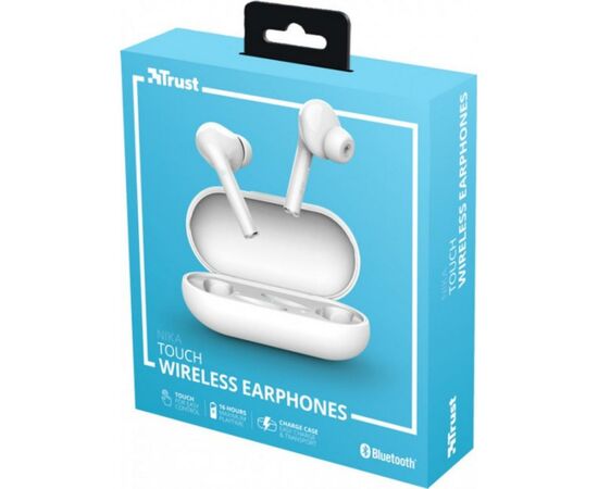 Наушники Trust Nika Touch True Wireless White (23705), изображение 9 Наушники Trust Nika Touch True Wireless White (23705), изображение 9