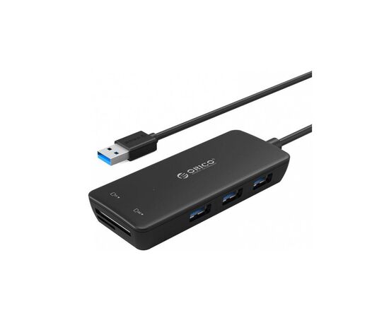 Концентратор Orico USB 3.0 3 port, SD, MicroSD (H3TS-U3-V1-BK-BP) (CA912759)