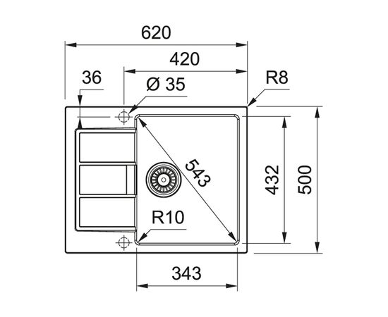 Мойка кухонная Franke Sirius SID 611-62/143.0627.288 (143.0627.288), изображение 4 Мойка кухонная Franke Sirius SID 611-62/143.0627.288 (143.0627.288), изображение 4