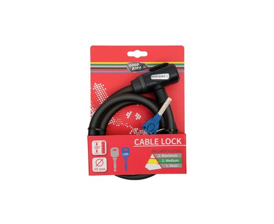 Замок велосипедный Good Bike Premium Security 15 x 1200мм (97002-IS), изображение 2 Замок велосипедный Good Bike Premium Security 15 x 1200мм (97002-IS), изображение 2
