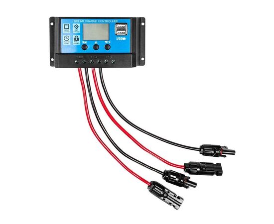 Контролер заряду Neo Tools 10А, 12/24В(OPEN,AGM,GEL), 2xUSB (90-145)