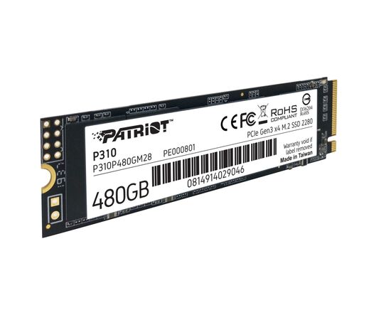 Накопитель SSD M.2 2280 480GB Patriot (P310P480GM28), изображение 2 Накопитель SSD M.2 2280 480GB Patriot (P310P480GM28), изображение 2