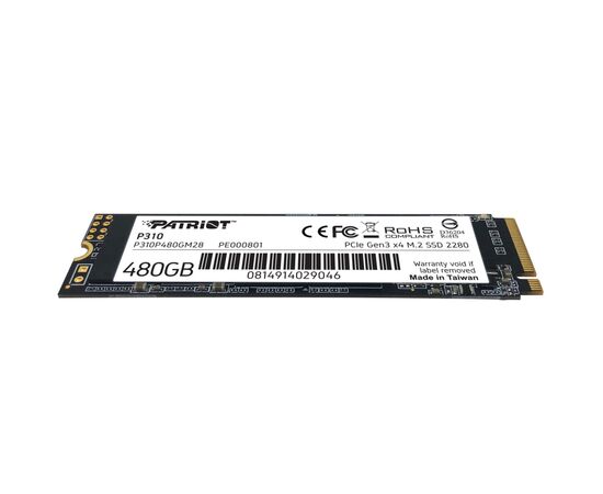 Накопитель SSD M.2 2280 480GB Patriot (P310P480GM28), изображение 4 Накопитель SSD M.2 2280 480GB Patriot (P310P480GM28), изображение 4