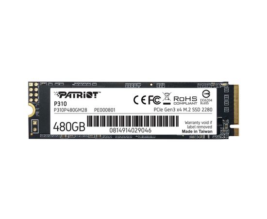Накопитель SSD M.2 2280 480GB Patriot (P310P480GM28)