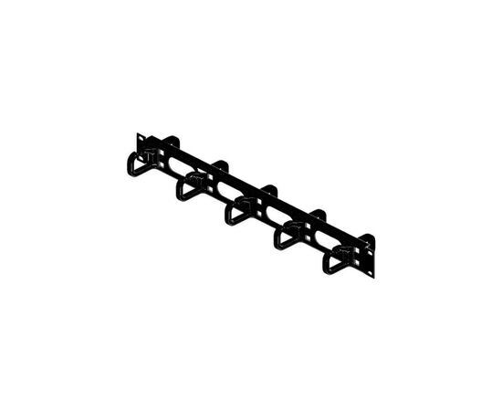 Кабельный организатор 19" 1U 40х50 двусторонние скобы RAL9005 Conteg (DP-VP-P2)