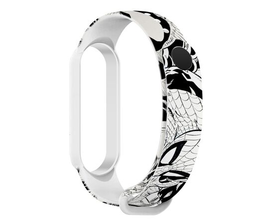 Ремешок для фитнес браслета Armorstandart Superhero для Xiaomi Mi Band 7/6/5 Symbiosis comix White (ARM59266)