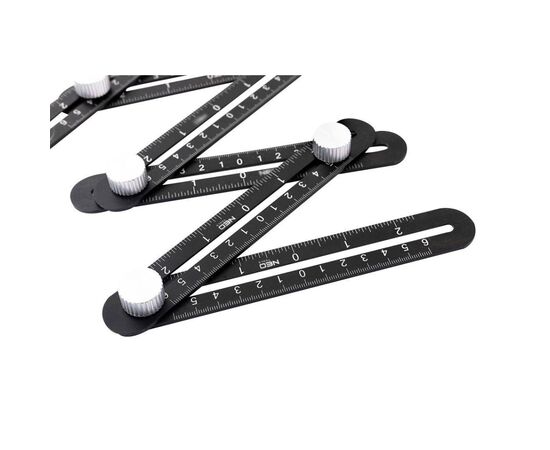 Линейка Neo Tools угловая, алюминий, 6 плечей с шкалой 0-6 см, отверствие в ша (72-351), изображение 5