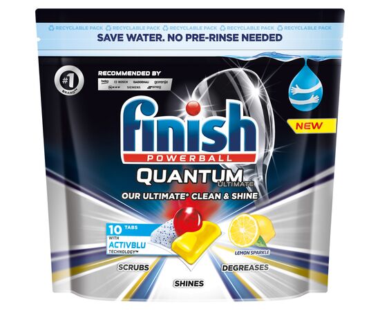 Таблетки для посудомийних машин Finish Quantum Ultimate Lemon 10 шт. (5900627091014)