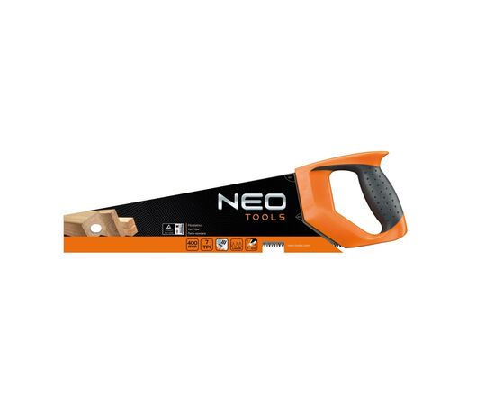 Ножовка Neo Tools по дереву, 400 мм, 7TPI (41-031), изображение 2 Ножовка Neo Tools по дереву, 400 мм, 7TPI (41-031), изображение 2