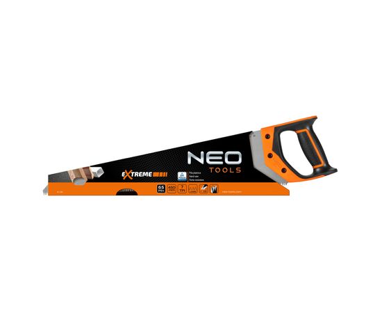 Ножовка Neo Tools по дереву, Extreme, 450 мм, 7TPI (41-136), изображение 4 Ножовка Neo Tools по дереву, Extreme, 450 мм, 7TPI (41-136), изображение 4