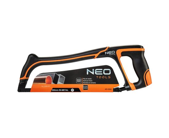Ножівка Neo Tools по металу, 300 мм, двокомпонентна ручка (43-302), зображення 2 Ножівка Neo Tools по металу, 300 мм, двокомпонентна ручка (43-302), зображення 2
