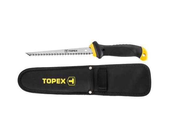 Ножовка Topex по гипсокартону, держатель пластмасса, 8TPI, лезвие 150 мм, (10A717P)