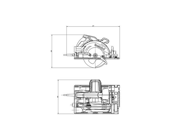 Дискова пила Metabo циркулярна KS 55 FS (600955000), зображення 3 Дискова пила Metabo циркулярна KS 55 FS (600955000), зображення 3