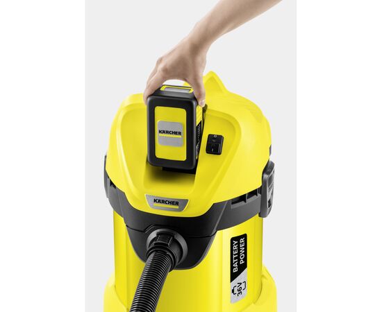 Пылесос строительный Karcher WD 3 Battery (без АКБ и ЗУ) (1.629-910.0), изображение 7 Пылесос строительный Karcher WD 3 Battery (без АКБ и ЗУ) (1.629-910.0), изображение 7