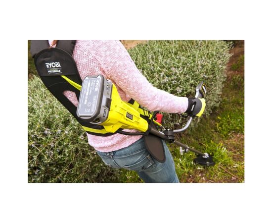 Триммер садовый Ryobi ONE+ RBC18X20B4F, аккумуляторный, 18В, АКБ 1х4Ач, диск/леска (5133003713), изображение 5 Триммер садовый Ryobi ONE+ RBC18X20B4F, аккумуляторный, 18В, АКБ 1х4Ач, диск/леска (5133003713), изображение 5
