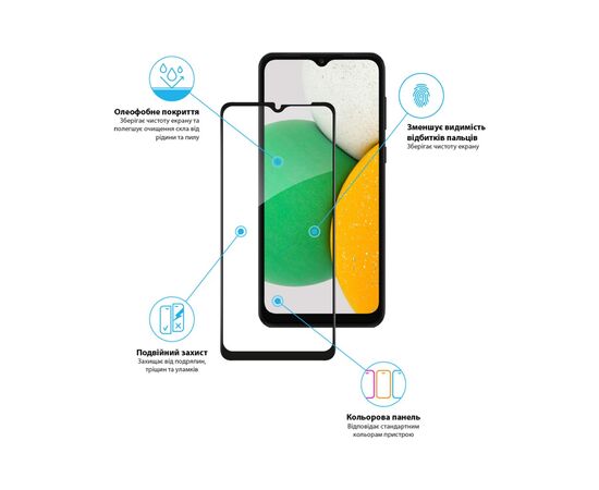 Стекло защитное Global Samsung A03 Core (1283126519116), изображение 3 Стекло защитное Global Samsung A03 Core (1283126519116), изображение 3