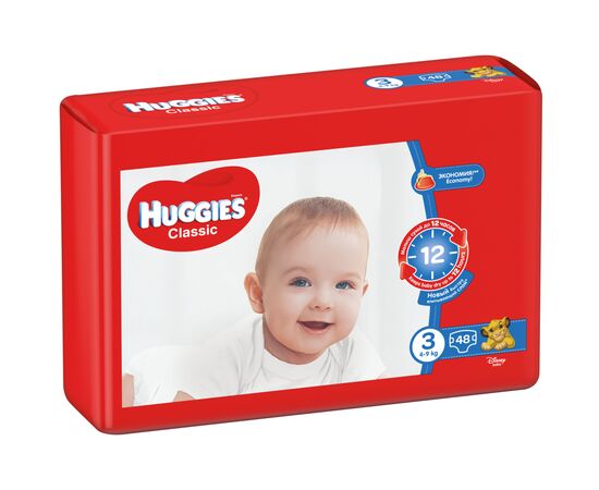 Подгузник Huggies Classic 3 (4-9 кг) Jumbo 48 шт (5029053573908), изображение 2 Подгузник Huggies Classic 3 (4-9 кг) Jumbo 48 шт (5029053573908), изображение 2