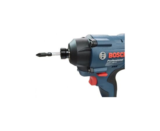 Гайковерт Bosch ударный GDR 180-Li, 2х18 В, 160 Нм, 1/4", 1.1кг, кейс (0.601.9G5.123), изображение 3 Гайковерт Bosch ударный GDR 180-Li, 2х18 В, 160 Нм, 1/4", 1.1кг, кейс (0.601.9G5.123), изображение 3