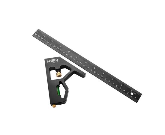 Угольник Neo Tools алюміній, 30 см, рукоятка з високою точністю нахилу (72-127), изображение 3 Угольник Neo Tools алюміній, 30 см, рукоятка з високою точністю нахилу (72-127), изображение 3