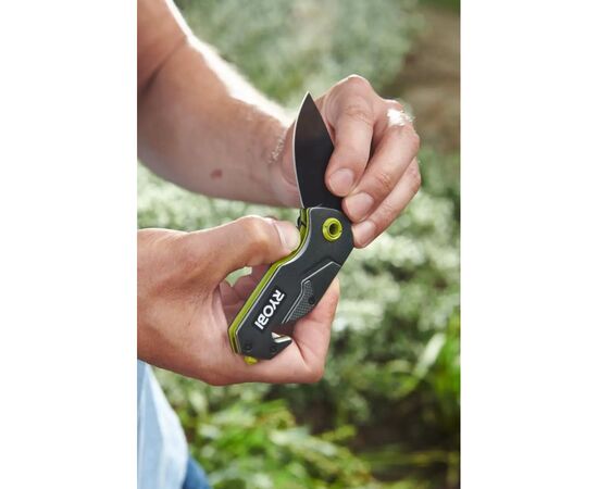 Нож Ryobi складной RFK25T, лезвие 57мм, стропорез, фиксатор лезвий (5132005328), изображение 2 Нож Ryobi складной RFK25T, лезвие 57мм, стропорез, фиксатор лезвий (5132005328), изображение 2