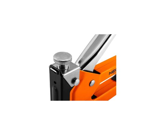 Степлер строительный Neo Tools 4-14 мм, тип скоб J/53, регулировка забивания скоб (16-032), изображение 4 Степлер строительный Neo Tools 4-14 мм, тип скоб J/53, регулировка забивания скоб (16-032), изображение 4