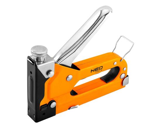 Степлер строительный Neo Tools 4-14 мм, тип скоб J/53, регулировка забивания скоб (16-032)