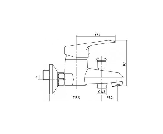 Смеситель Cersanit AMET (S951-003), изображение 2 Смеситель Cersanit AMET (S951-003), изображение 2