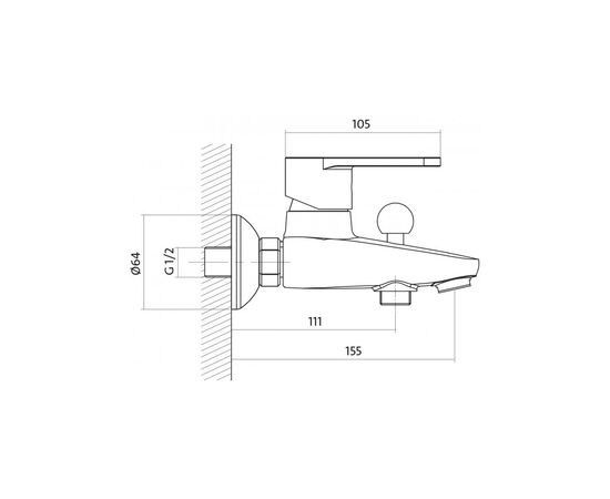 Смеситель Cersanit 3в1 B245 (S601-125), изображение 4 Смеситель Cersanit 3в1 B245 (S601-125), изображение 4