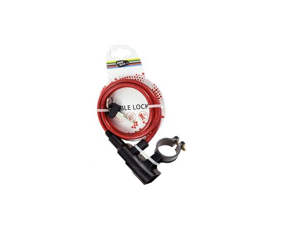 Замок велосипедный Good Bike SUPER LONG 6 x 900 мм Red (88757R-IS), изображение 3 Замок велосипедный Good Bike SUPER LONG 6 x 900 мм Red (88757R-IS), изображение 3