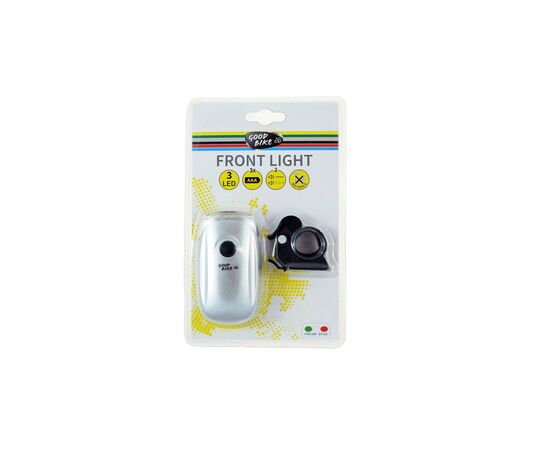 Передняя велофара Good Bike PANCAKE 3 LED Metallic (94312M-IS), изображение 2 Передняя велофара Good Bike PANCAKE 3 LED Metallic (94312M-IS), изображение 2